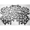 The Wall Moto is built from Wildwood Designs scroll saw pattern featuring "Home Sweet Home" scrolled in the upper in a arch with great detail and intricate cuts of leafs and vines all on one board. 