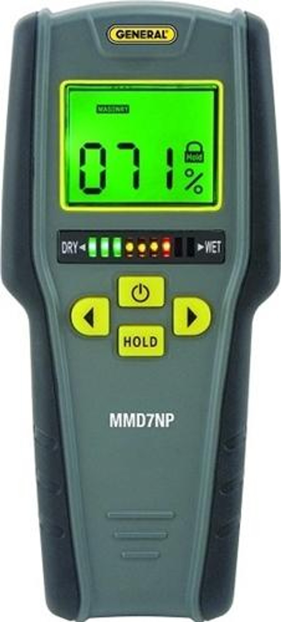General Tools Digital Moisture Meter MMD7NP - Humidity Sensor- Pinless and  Non-Invasive