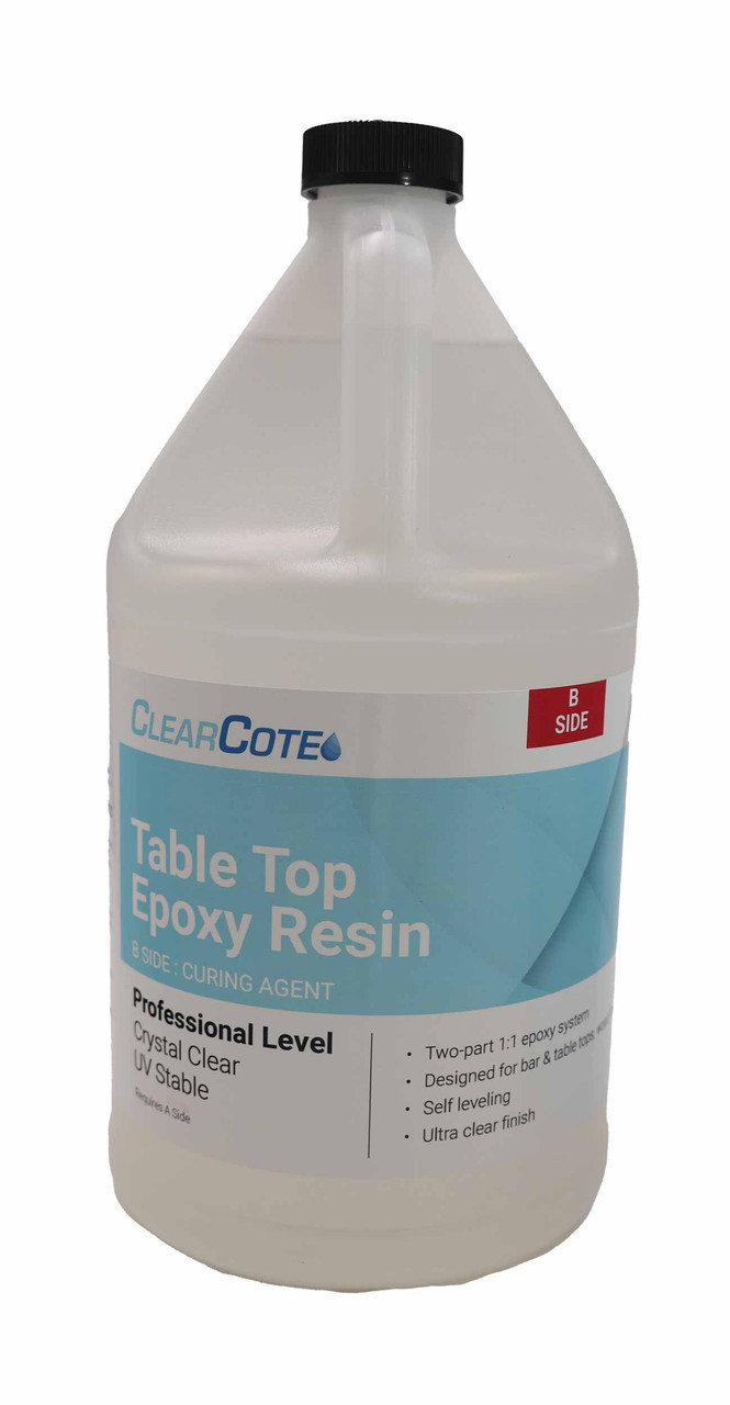 Clear Epoxy Resin With High Gloss Finish For Tabletops - Woodcrafters Kit  Woodcrafter Tabletop Epoxy, 1 Gallon Kit