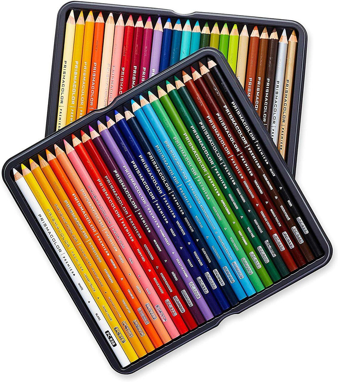 Prismacolor Colored Pencils Art Kit Gift Set ,Artist Premier Wooden Soft  Core,Tin Set 12 24 36 48 72 132 150,Lapis de cor pencil