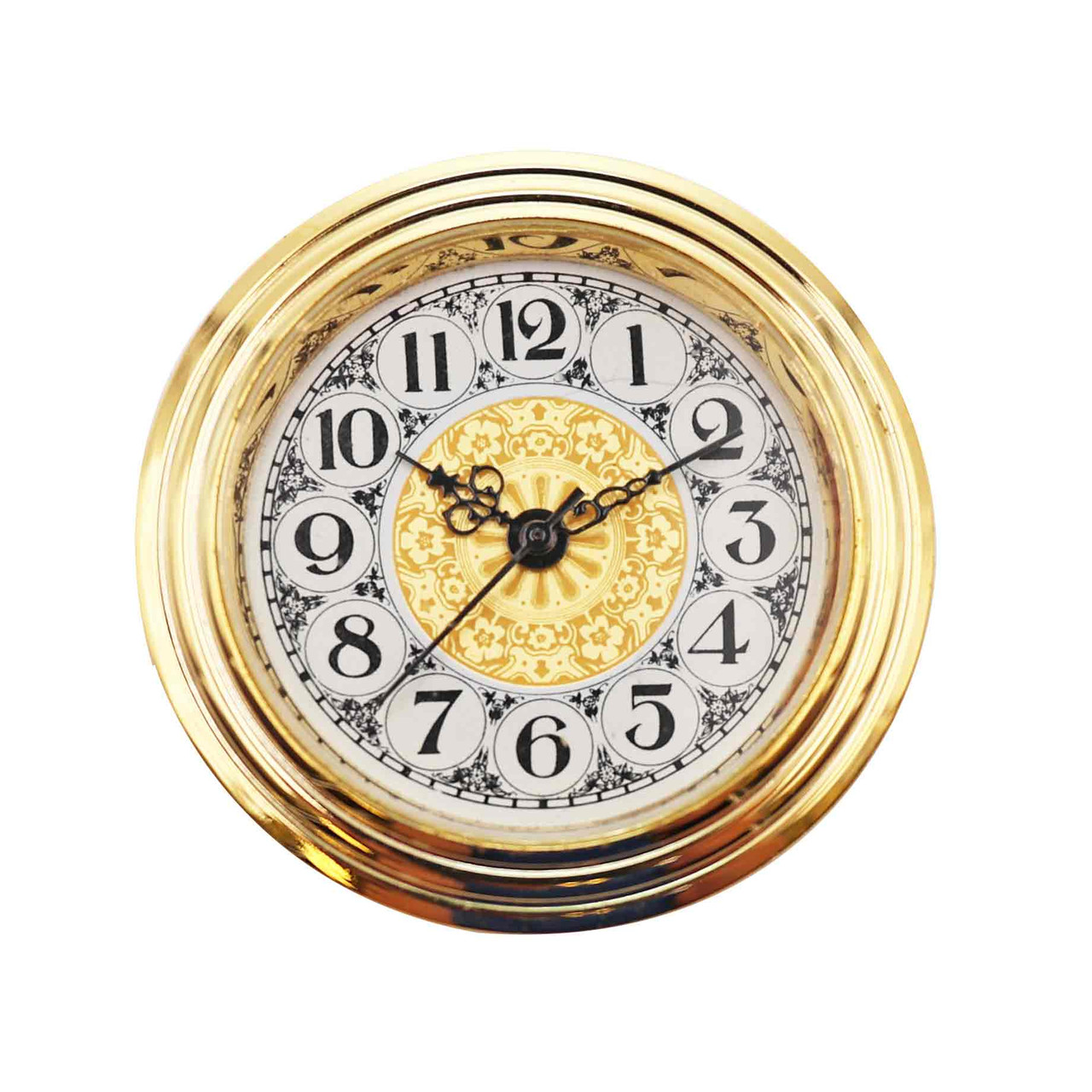 16 Wooden Ship Wheel (8 Clock) - (Yellow Roman Dial) 