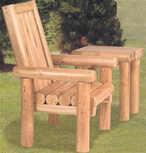 Build your outdoor furniture with this Winfield Collection Rustic Chair and Table Plan.