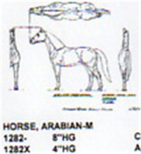 Arabian Horse Standing 8" High