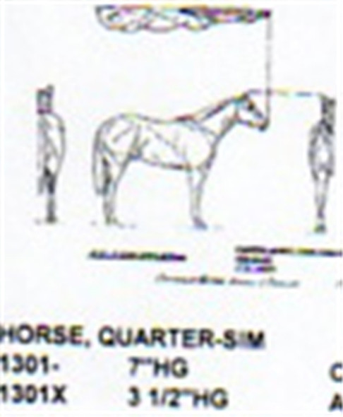 Quarter Horse Standing 3 1/2" High