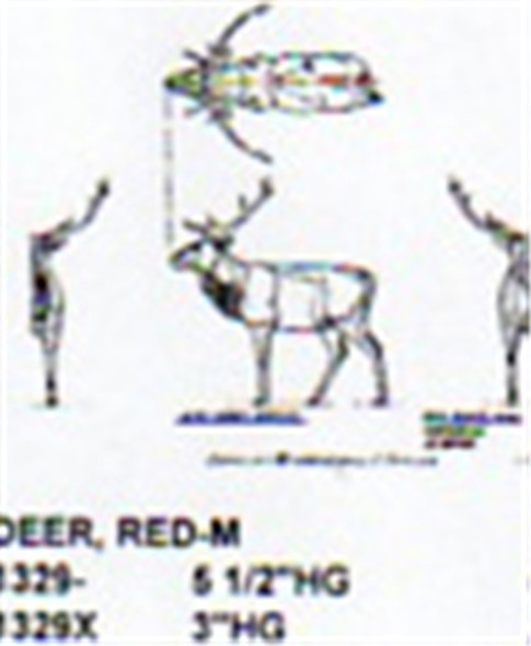 Red Deer Male Standing 5 1/2" High