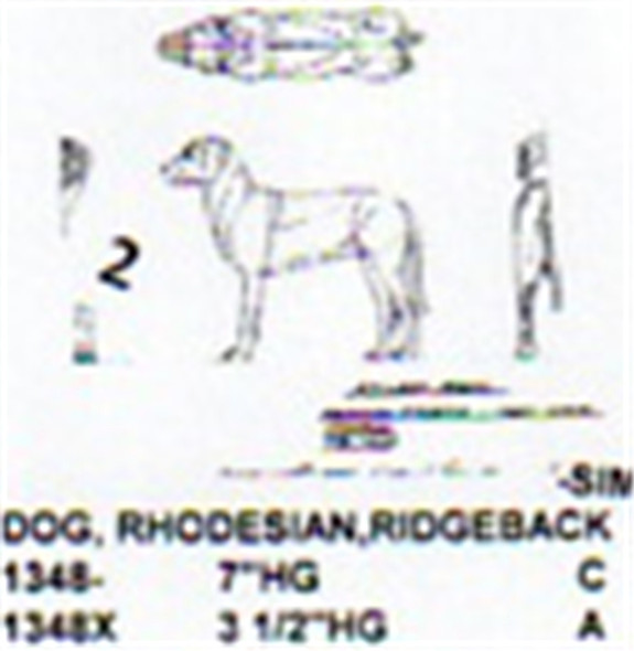 Rhodesian Ridgeback Standing 7" High