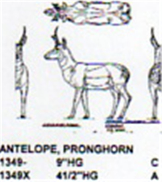 Pronghorn Antelope Standing 9" High
