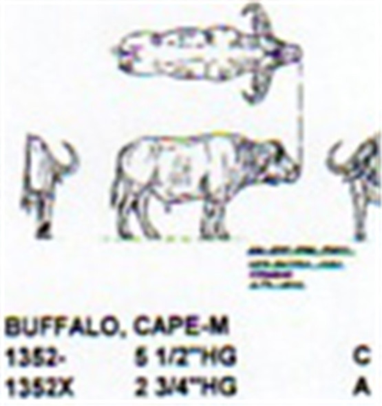 Cape Buffalo Male Standing 5 1/2" High