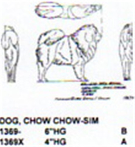Chow Chow Standing 6" High