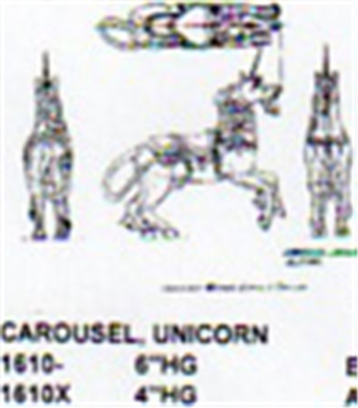 Carousel Unicorn 4"H