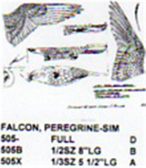 Peregrine Falcon Flying Carving Pattern showing the Falcon in flight.