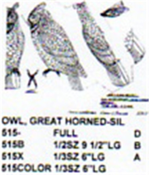 Great Horned Owl Perching Carving Pattern