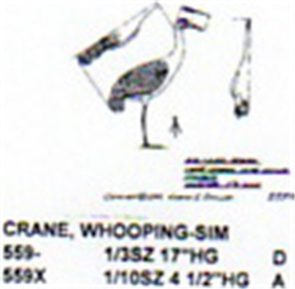 Whooping Crane Standing Miniature