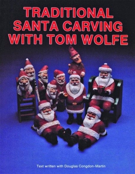 Traditional Santa Carving with hand carved Santas on the cover.
