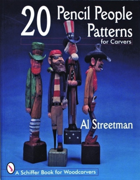 20 Pencil People Patterns for Carvers with four caricatures on the cover.