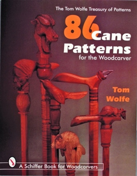 The front cover of the book 86 Cane Patterns for the Woodcarver