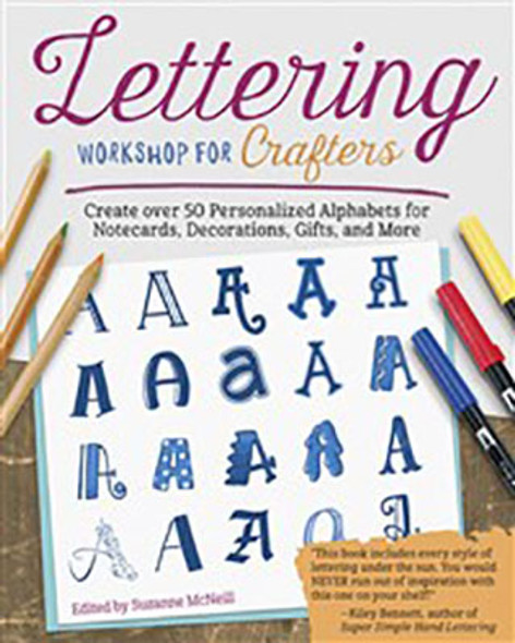 The cover of the book Lettering Workshop for Crafters
