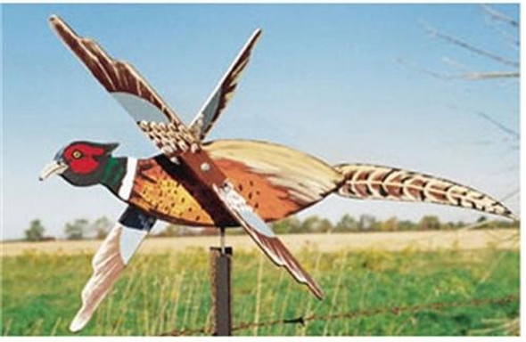 This is how your finished whirligig will look when using our Pheasant Whirligig Plan