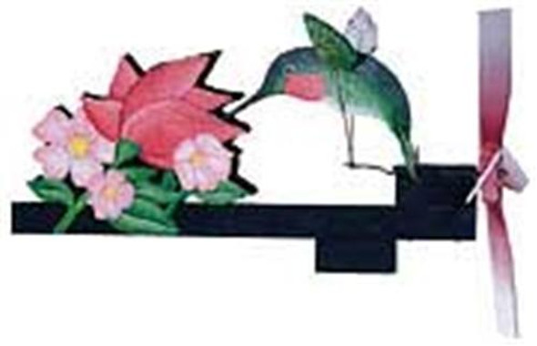 This is how your finished whirligig will look when using our Hummingbird with Flower Whirligig Plan