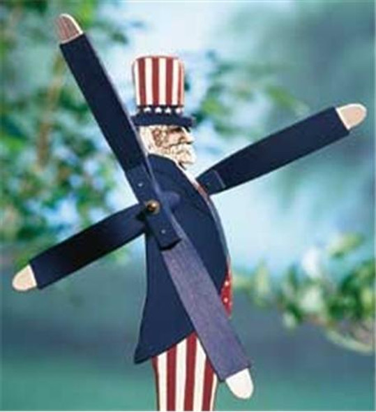 This is what the finished whirligig looks like when using the Uncle Sam Whirligig DIY Kit