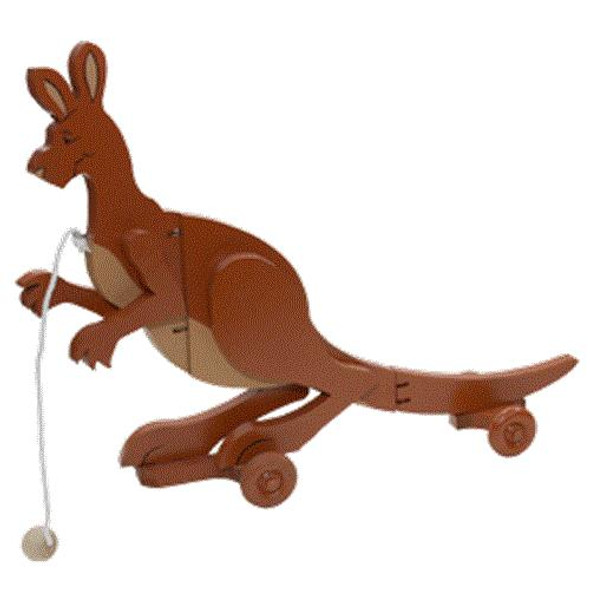This is how your finished toy will look when using our 
Kangaroo Wiggle Toy Plan.
