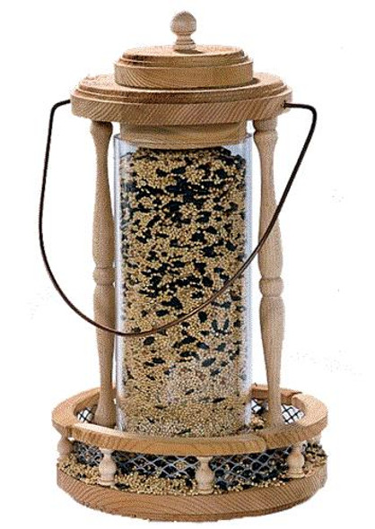 This is how your finished feeder will look when using our Lantern Feeder Plan.