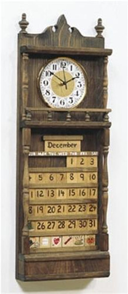 This is how your finished clock will look when using our 
 Calendar Clock Plan