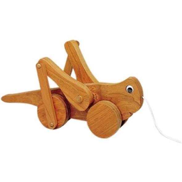 This is how your finished toy will look when using the Grasshopper Toy Woodworking Plan
