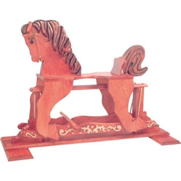 This is how your finished toy will look when using our Glider Horse Woodworking Plan