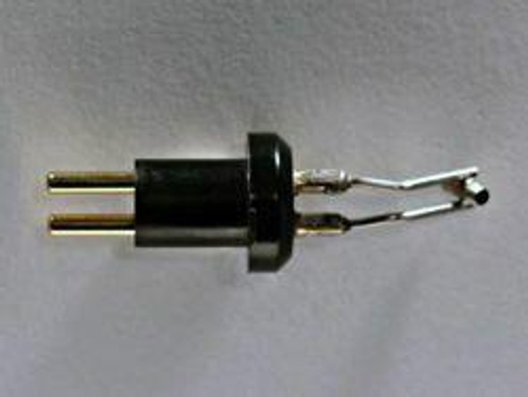A Colwood  Replaceable   Circle .071 Woodburning Tip with the small circle tip attached to a black base.