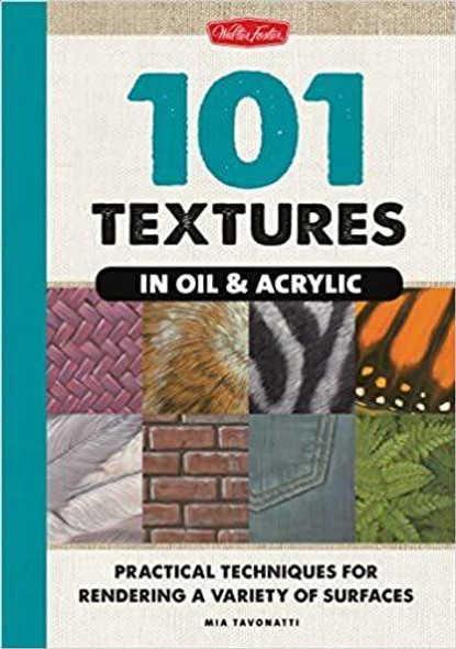 101 Textures in Oil and Acrylic shows the different textures you can create with this book.