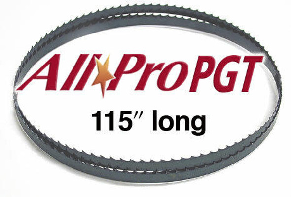 The company logo is in the center of the Olson PGT115 Band Saw Blade 1/8 14tpi.