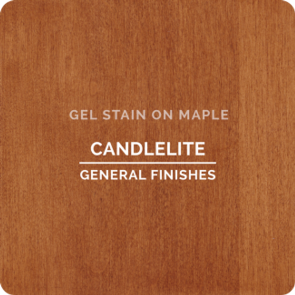 This is a sample of the General Finishes Candlelite Oil Based Gel Stain on a piece of Maple.