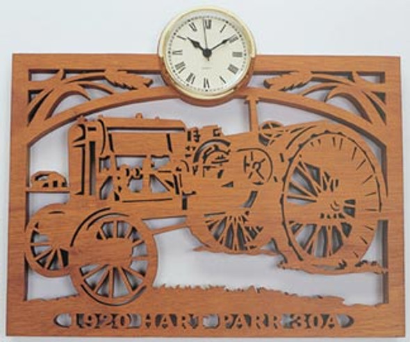 Create a memory that will be handed down from generation to generation with this 1920 Hart Parr Tractor Scroll Saw Clock Pattern.