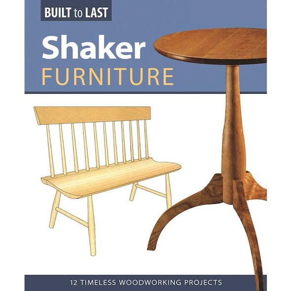 Shaker Furniture (Built to Last) presents a candle table and meeting bench you can build with line drawings and detailed instructions.