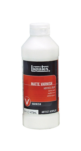 A 4oz bottle of Matte Varnish with a red manufacturer label.