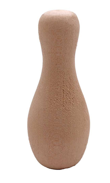 A small basswood bowling pin.