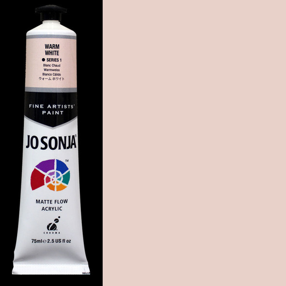 A tube of Jo Sonja Warm White Acrylic Paint 