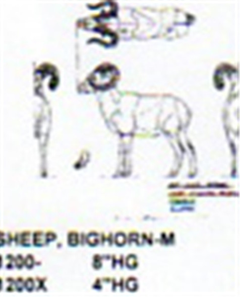 Bighorn Sheep Standing 4" High