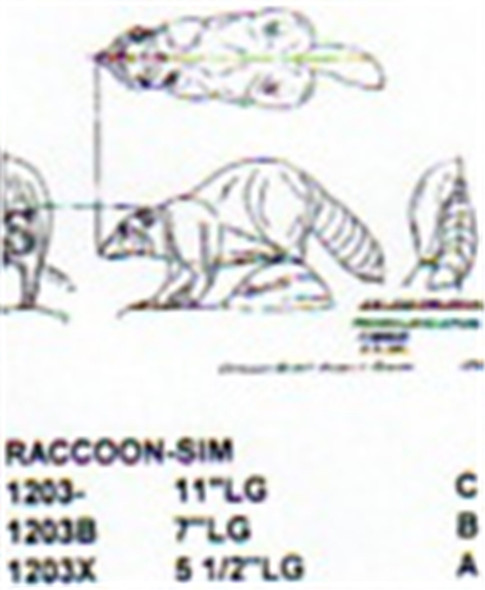 Raccoon Standing 7" Long