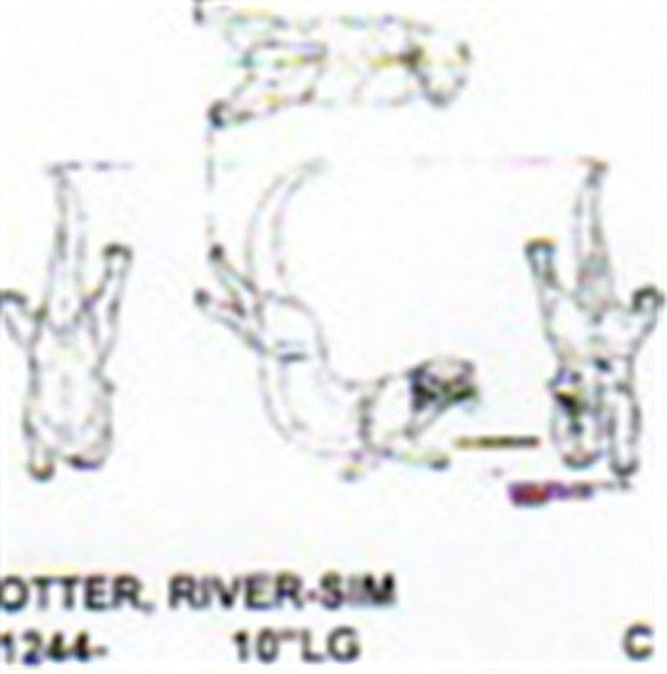 River Otter Swimming 10" Long