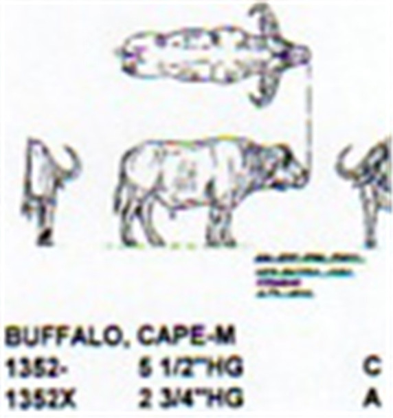 Cape Buffalo Male Standing 2 3/4" High