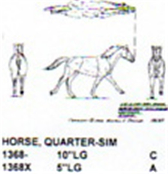 Quarter Horse Cantering 10" Long