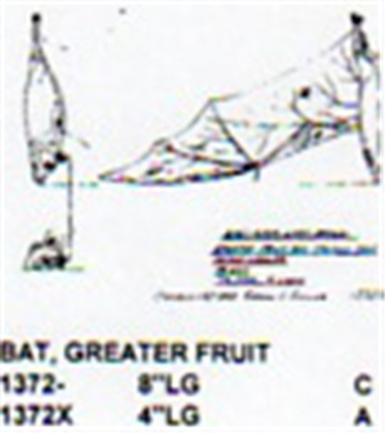 Greater Fruit Bat Flying 8" Long