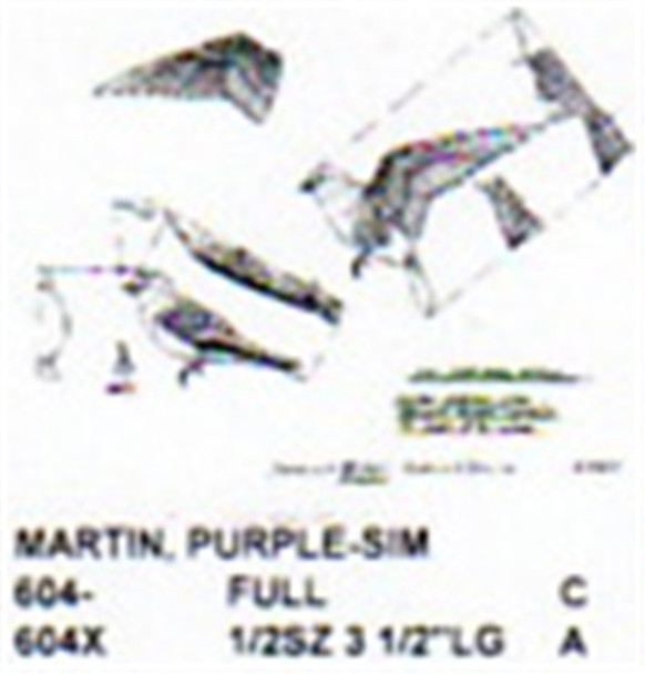 Purple Martin Male Perching-Flying-Landing 1/2 size