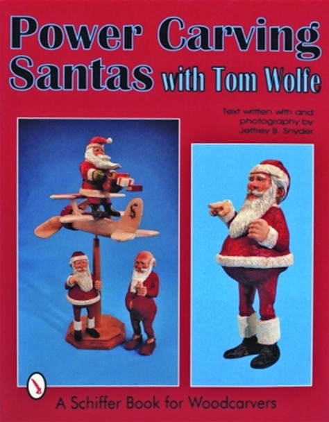 The front cover of Power Carving Santa's showing four different Santa's