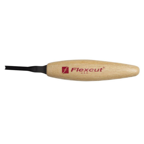 A view of the Flexcut 45° Micro Parting Tool 4mm with 4" handle.