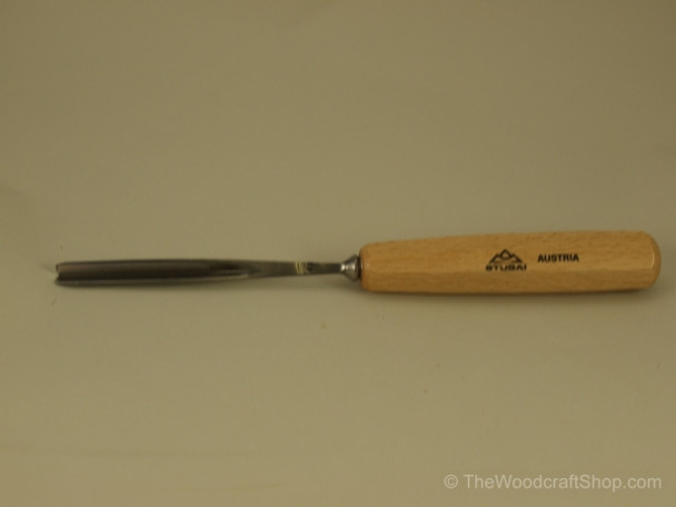 The Stubai Full Size 60° V-Tool 8mm features a 5/16" cutting edge that stays sharp.