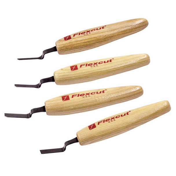 This is the Flexcut MT150 Dogleg Chisel Micro Tool Set.