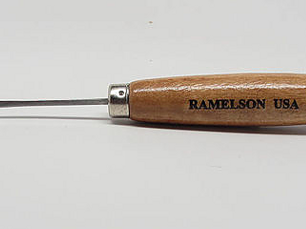 Ramelson Miniature #5 x 11/64" Skew Straight Handle showing handle of skew.